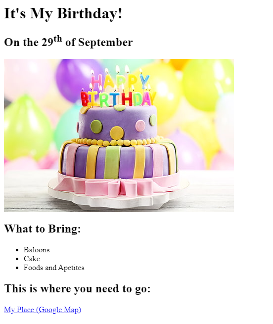 Birtday Invitation
